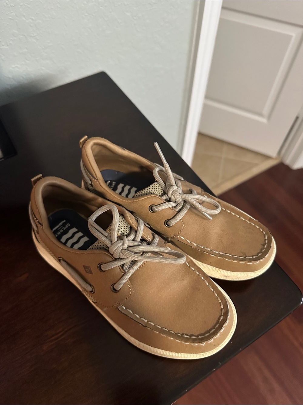 Boys Sperry Tan Boat Shoes